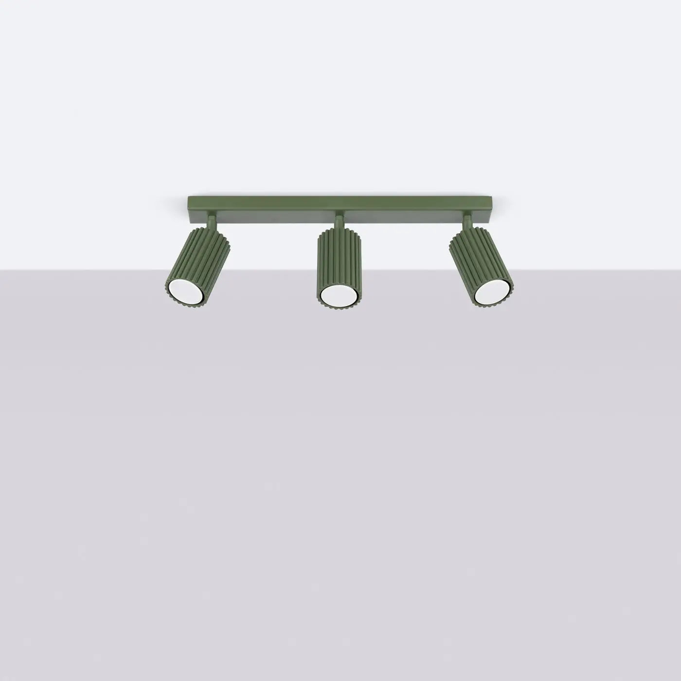Plafonnier 3 Spots Barre Vert Olive - Dalumea - vue 2