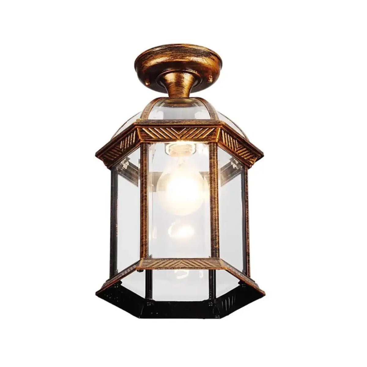 Plafonnier Extérieur Vintage Métal Noir - Dalumea - vue 4