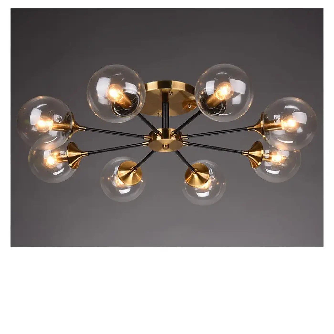 Plafonnier decoratif en verre ambre style vintage - Dalumea - vue 11