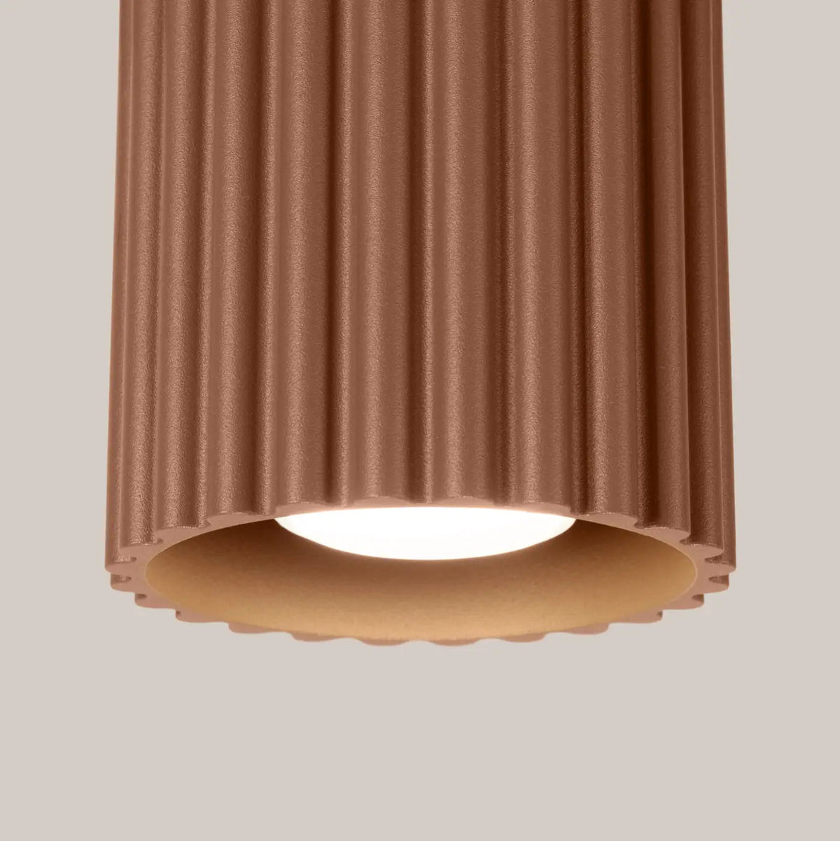 Plafonnier Cylindrique Strié Moka - Dalumea - vue 3