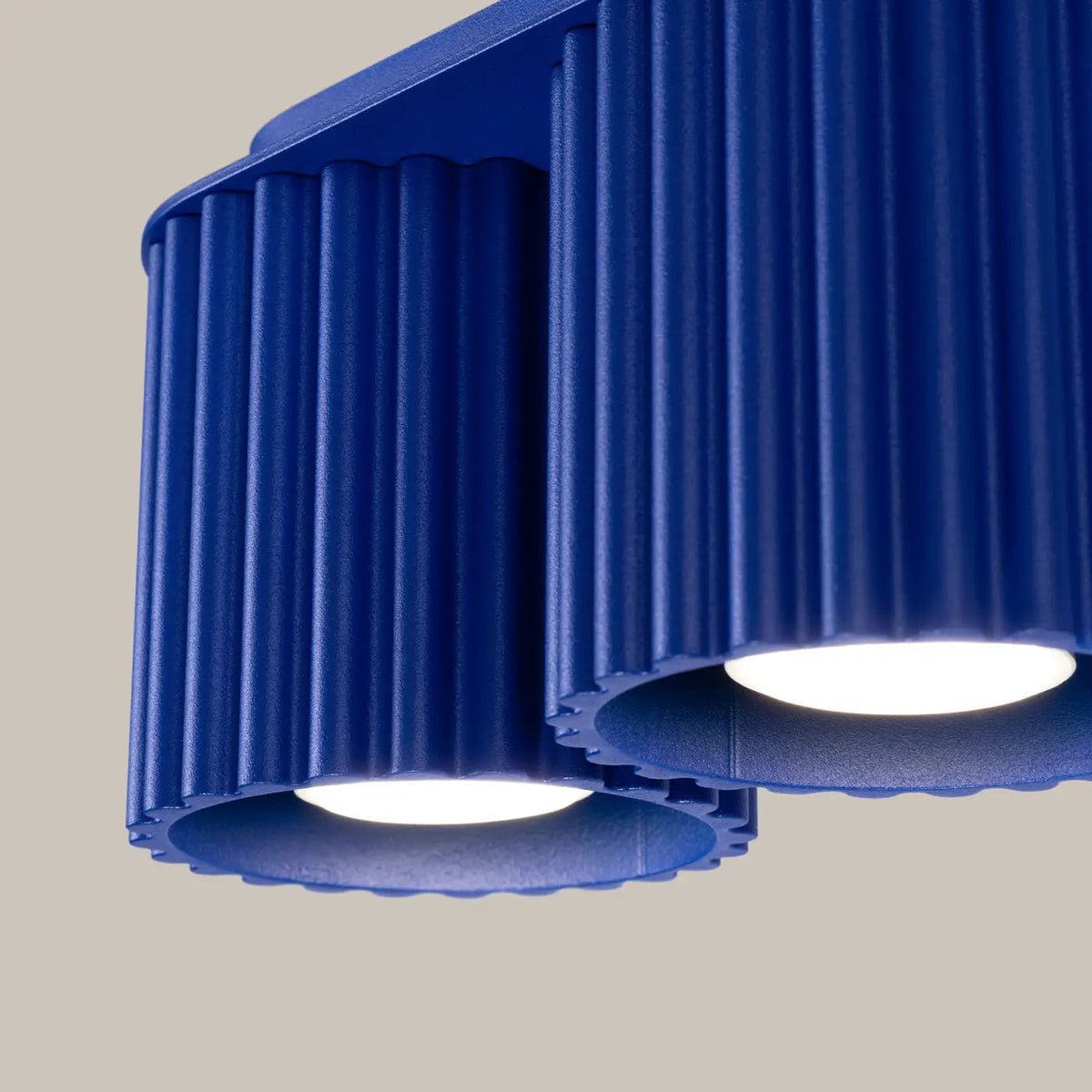 Plafonnier Double Cylindre Strié Ultramarine - Dalumea - vue 3