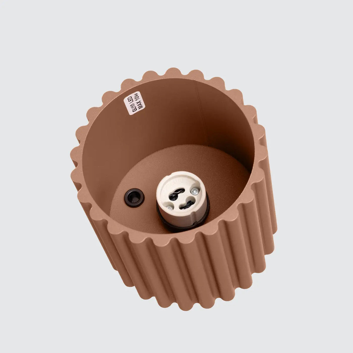 Plafonnier Cylindrique Strié Moka - Dalumea - vue 4