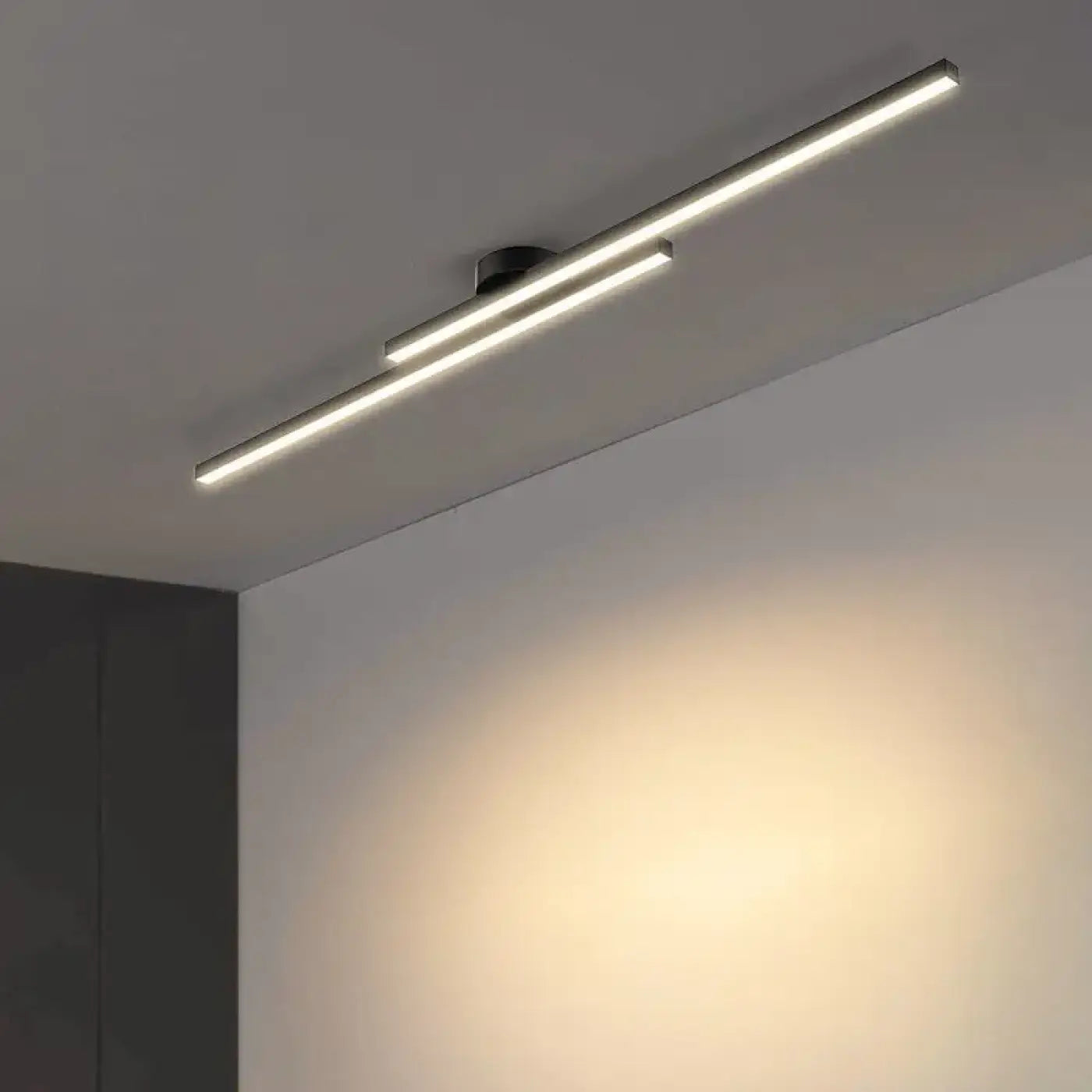 Plafonnier LED Noir Orientable Linéaire - Dalumea - vue 1