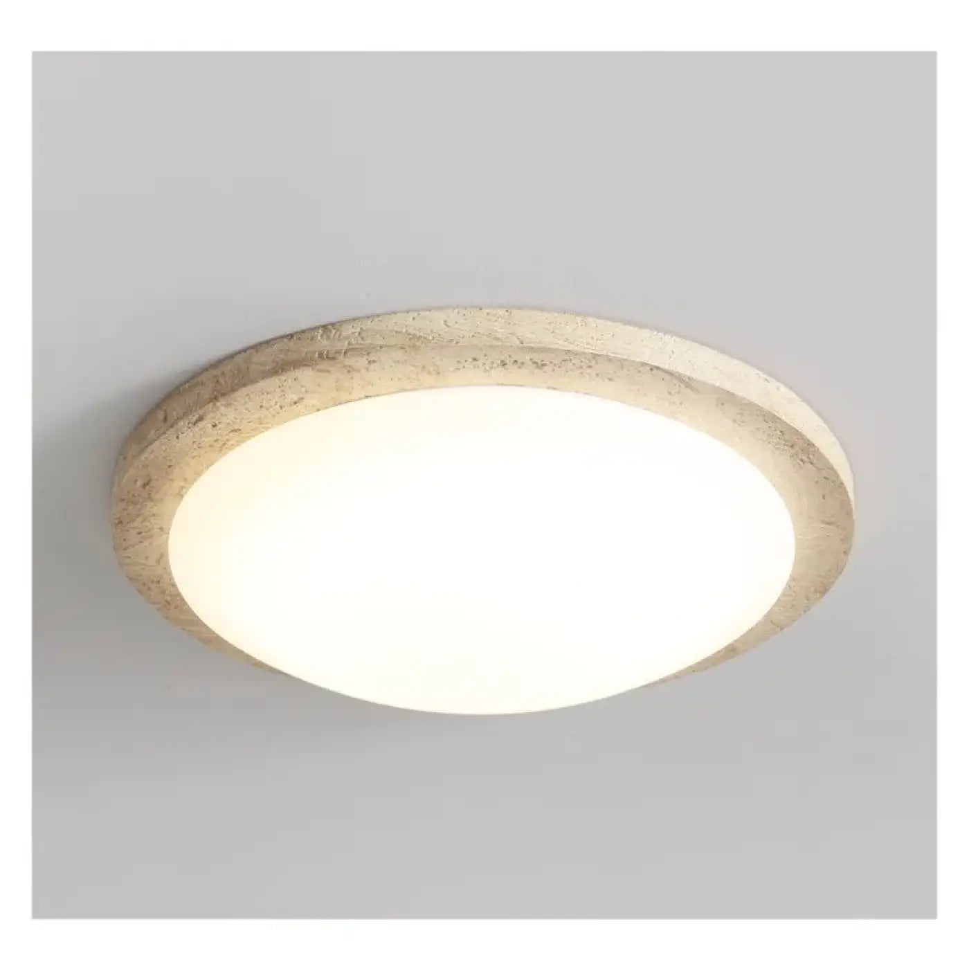 Plafonnier Travertin Rond Blanc - Dalumea - vue 5