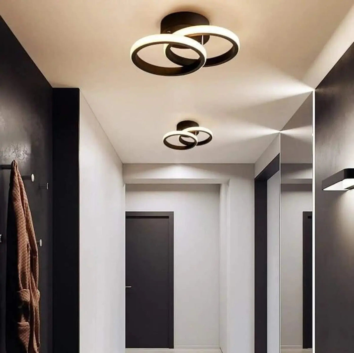Plafonnier LED Noir Moderne - Dalumea - vue 3