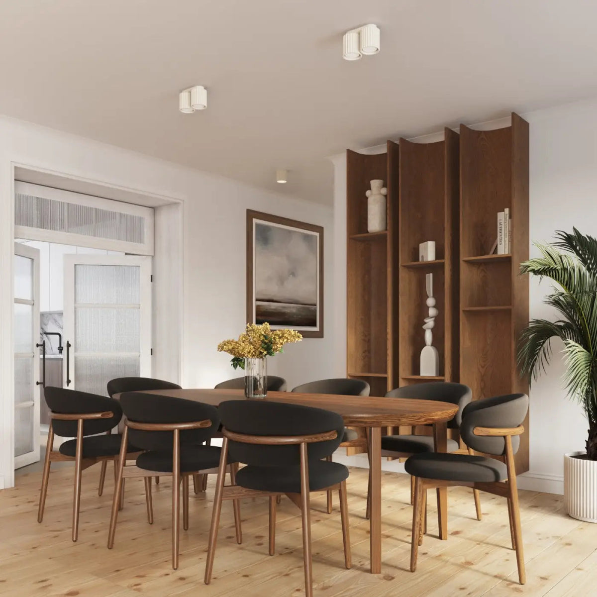 Plafonnier Cylindre Strié Beige - Dalumea - vue 8