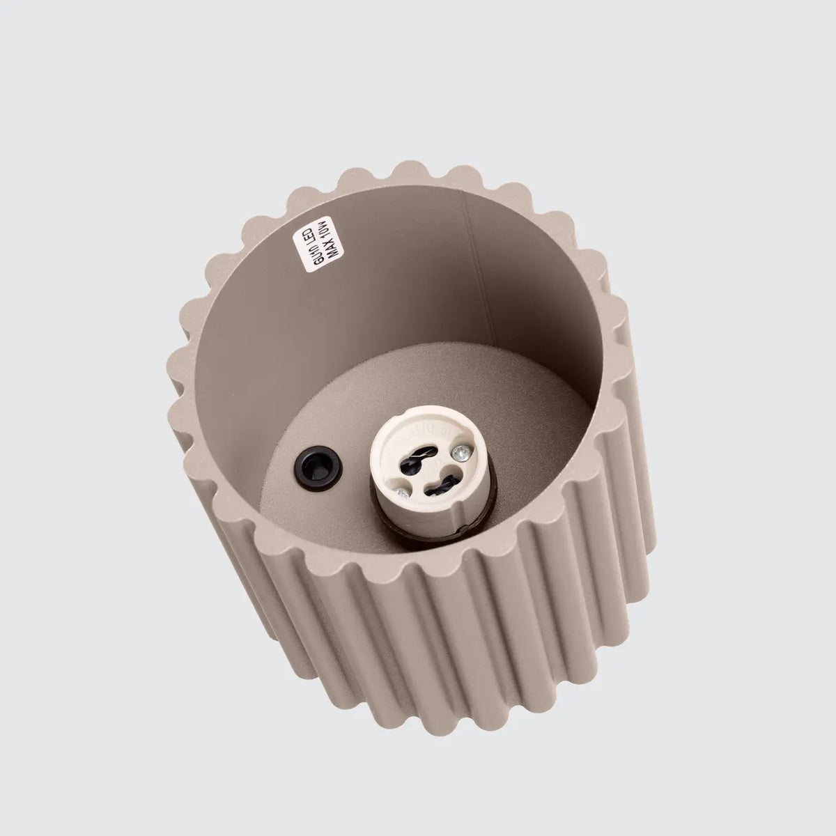 Plafonnier Cylindrique Rainuré Doré Taupe - Dalumea - vue 4