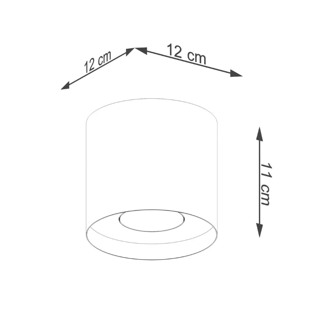 Plafonnier Cylindrique Lisse Doré - Dalumea - vue 8
