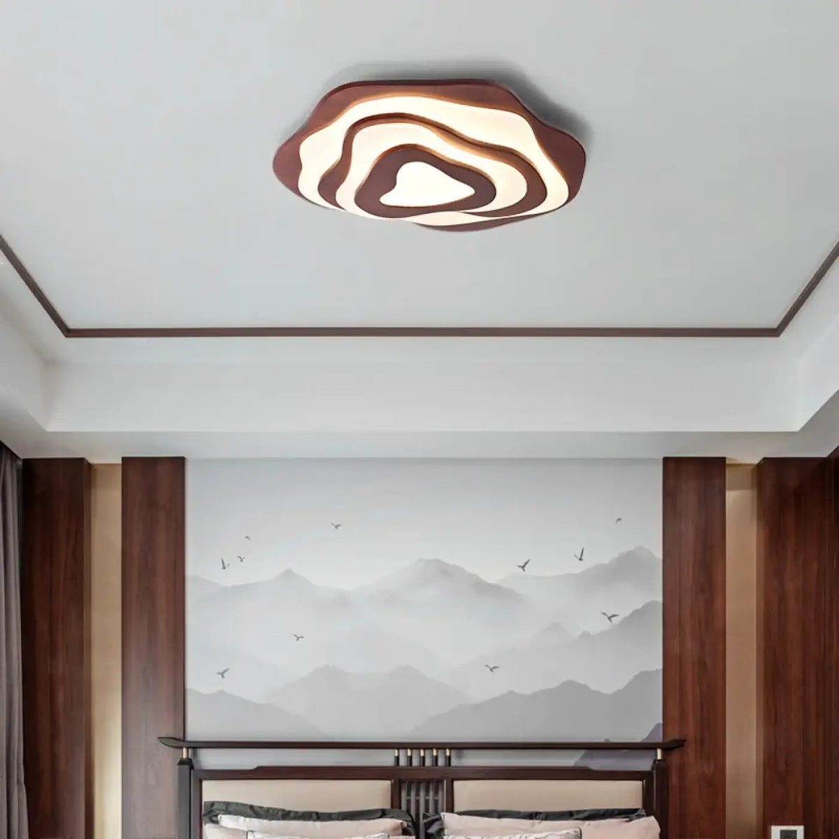 Suspension Plafonnier Bois LED Moderne - Dalumea - vue 3