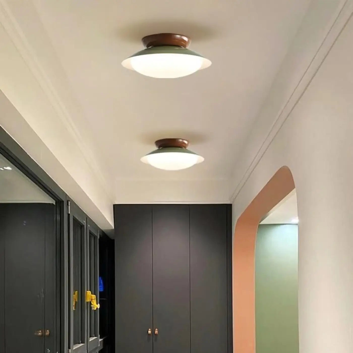 Plafonnier suspension luminaire moderne design epure en metal - Dalumea - vue 13