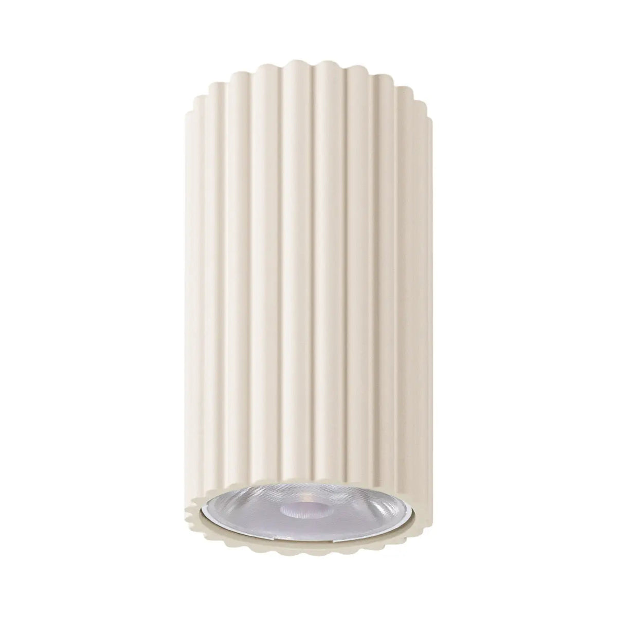 Plafonnier Cylindrique Beige Strié