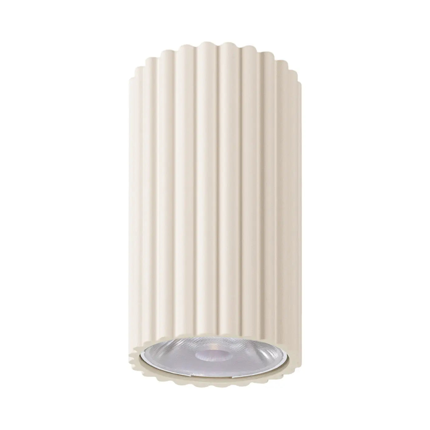 Plafonnier Cylindrique Beige Strié - Dalumea - vue 1