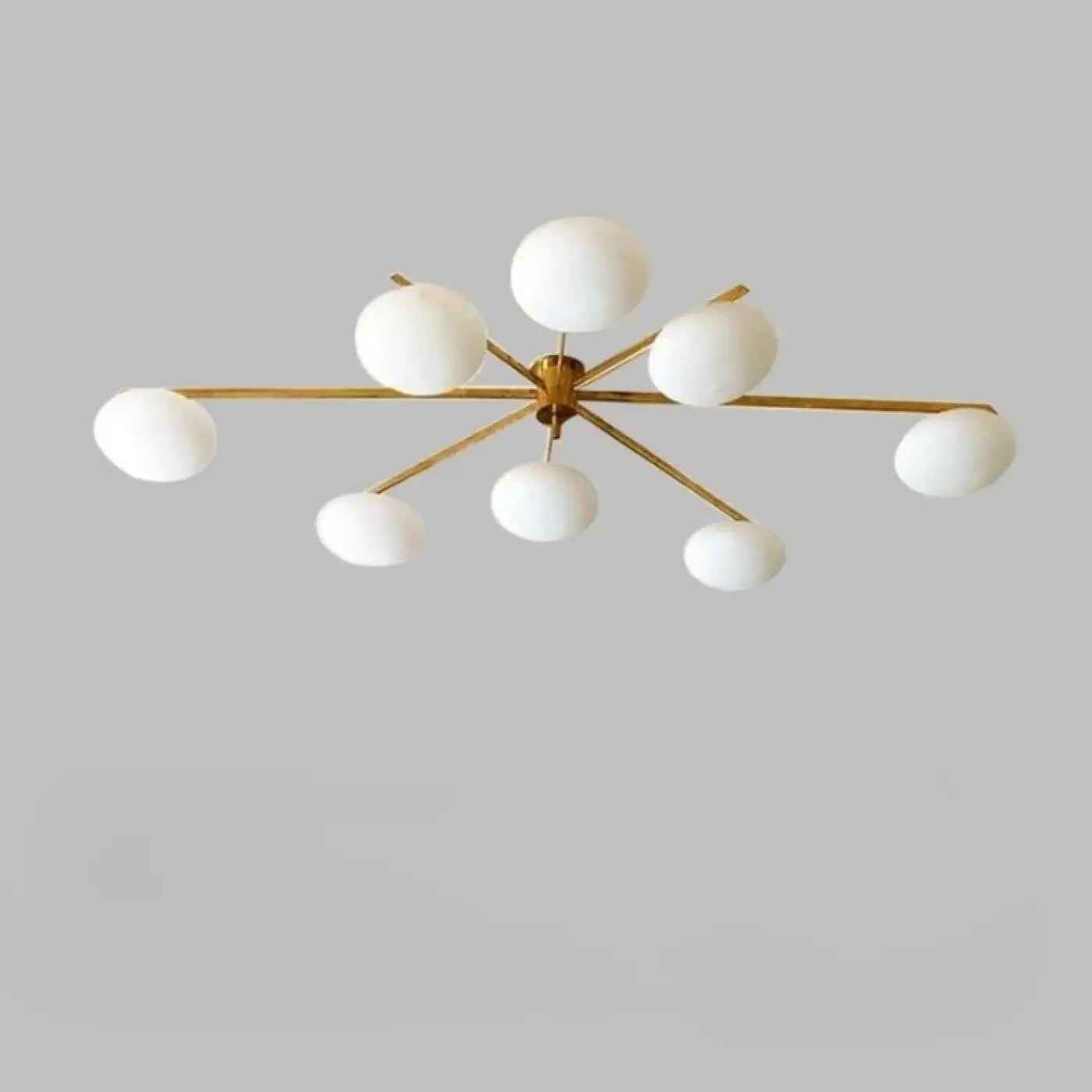Plafonnier moderne en verre blanc avec bras graphiques elegants - blanc - Dalumea - vue 12