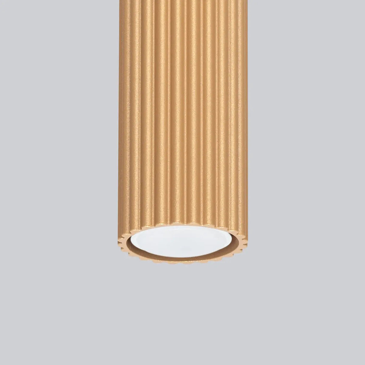 Plafonnier Cylindrique Doré Cannelé - Dalumea - vue 4