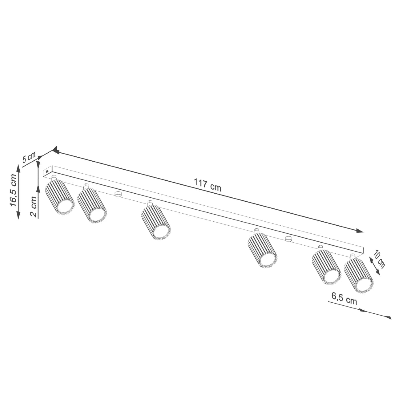 Plafonnier luminaire plafonnier blanc a six spots orientables et design - blanc - Dalumea - vue 12