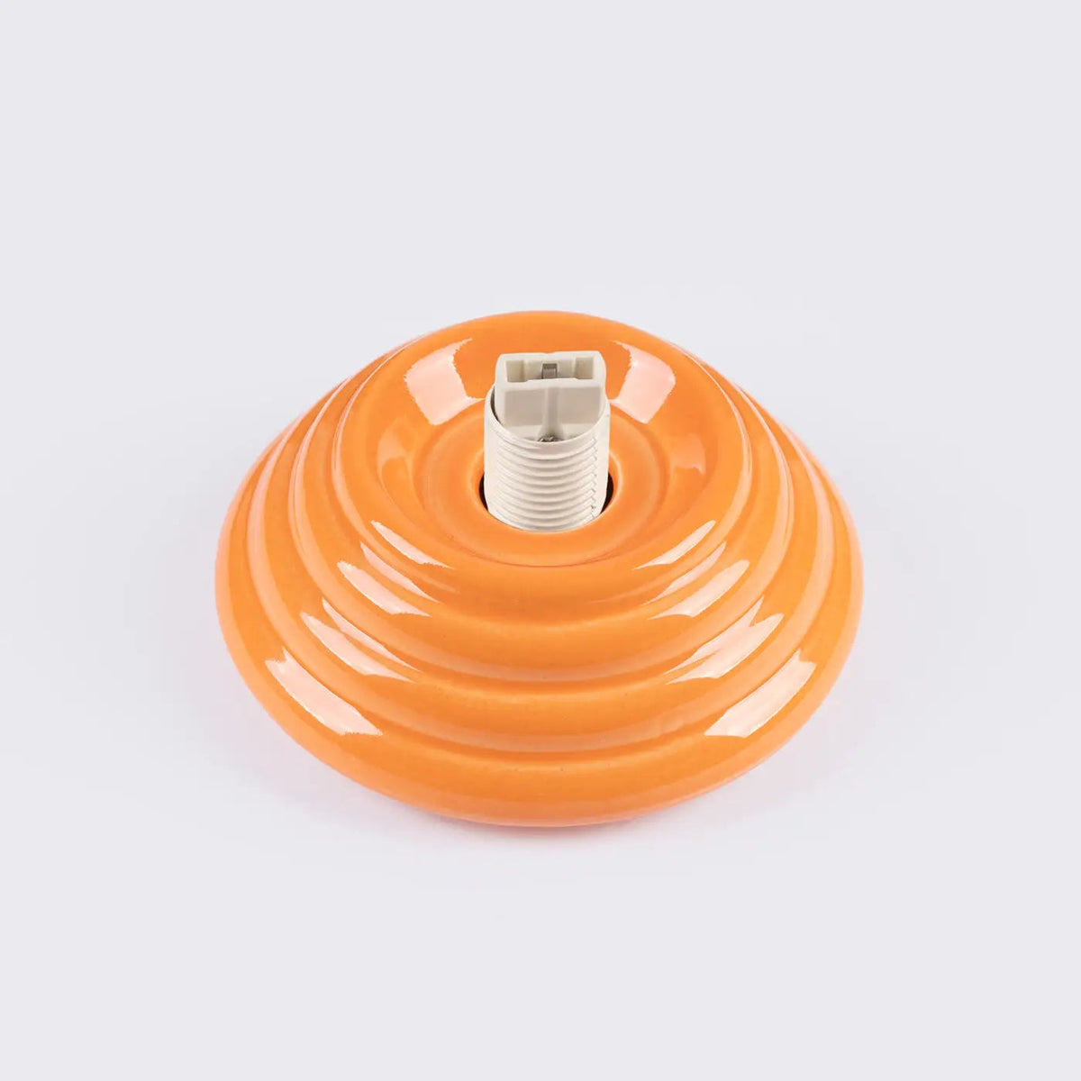 Plafonnier Boule Opaline Orange Céramique - Dalumea - vue 4
