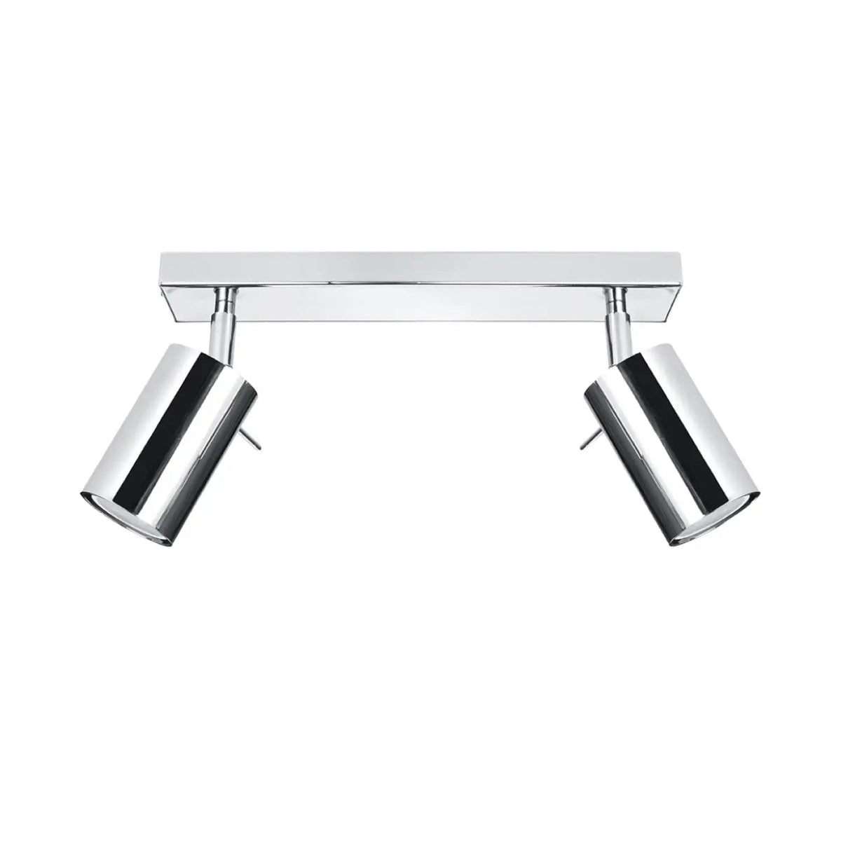 Plafonnier 2 Spots Cylindriques Chrome