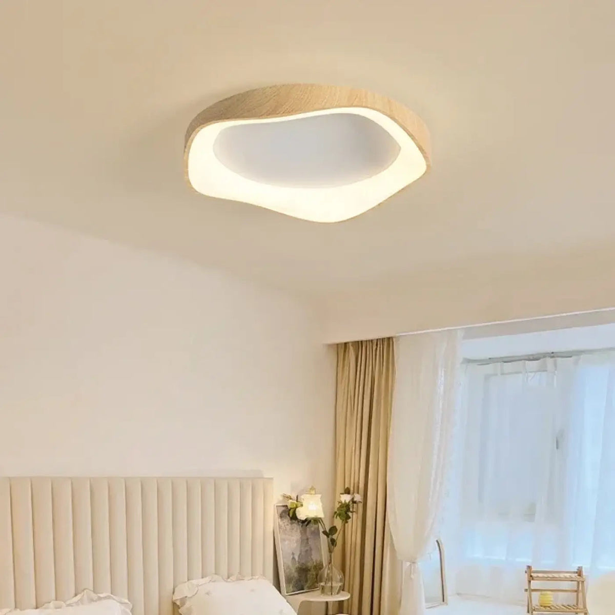 Plafonnier LED Bois Design Contemporain