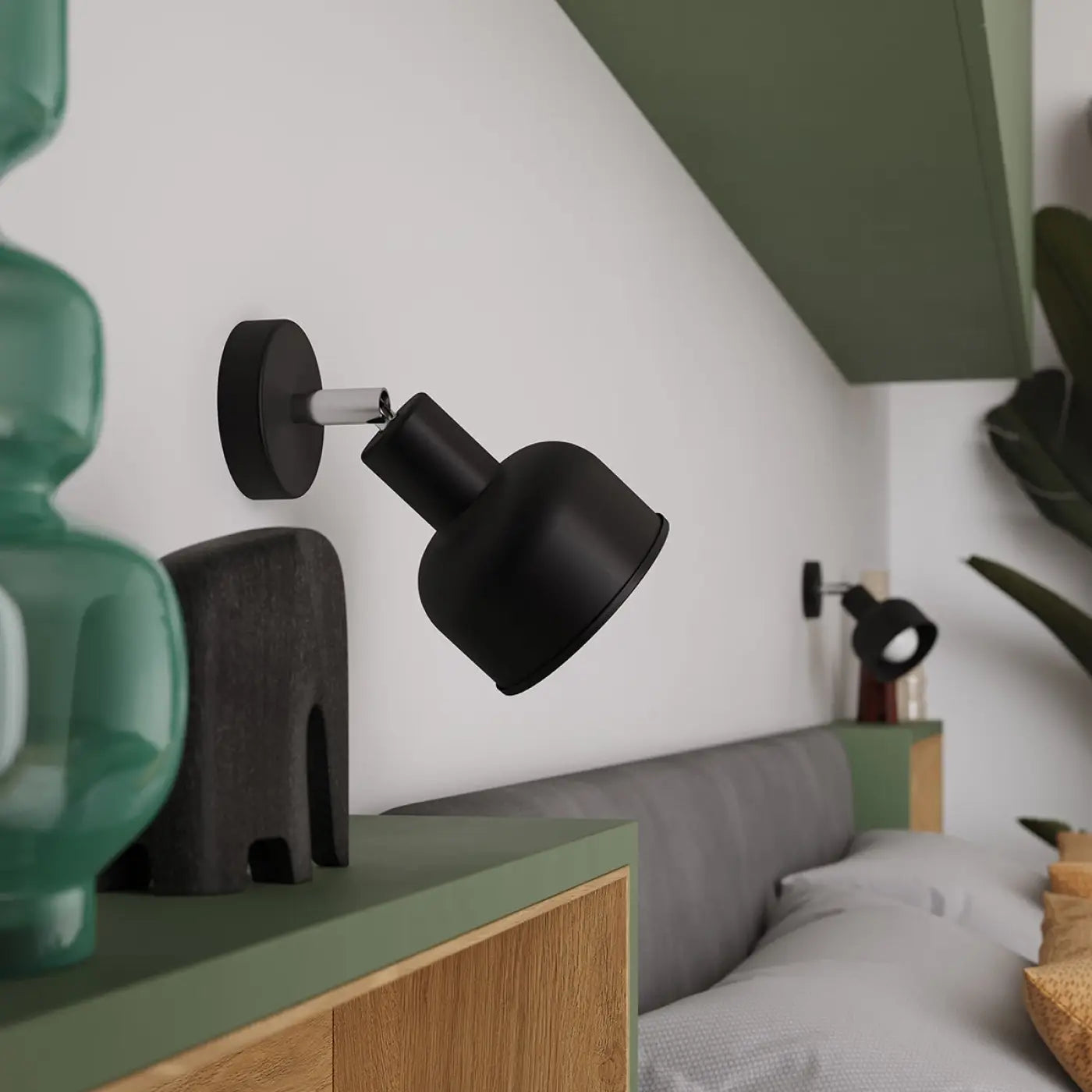Plafonnier luminaire plafonnier noir 3 spots design moderne - noir - Dalumea - vue 11