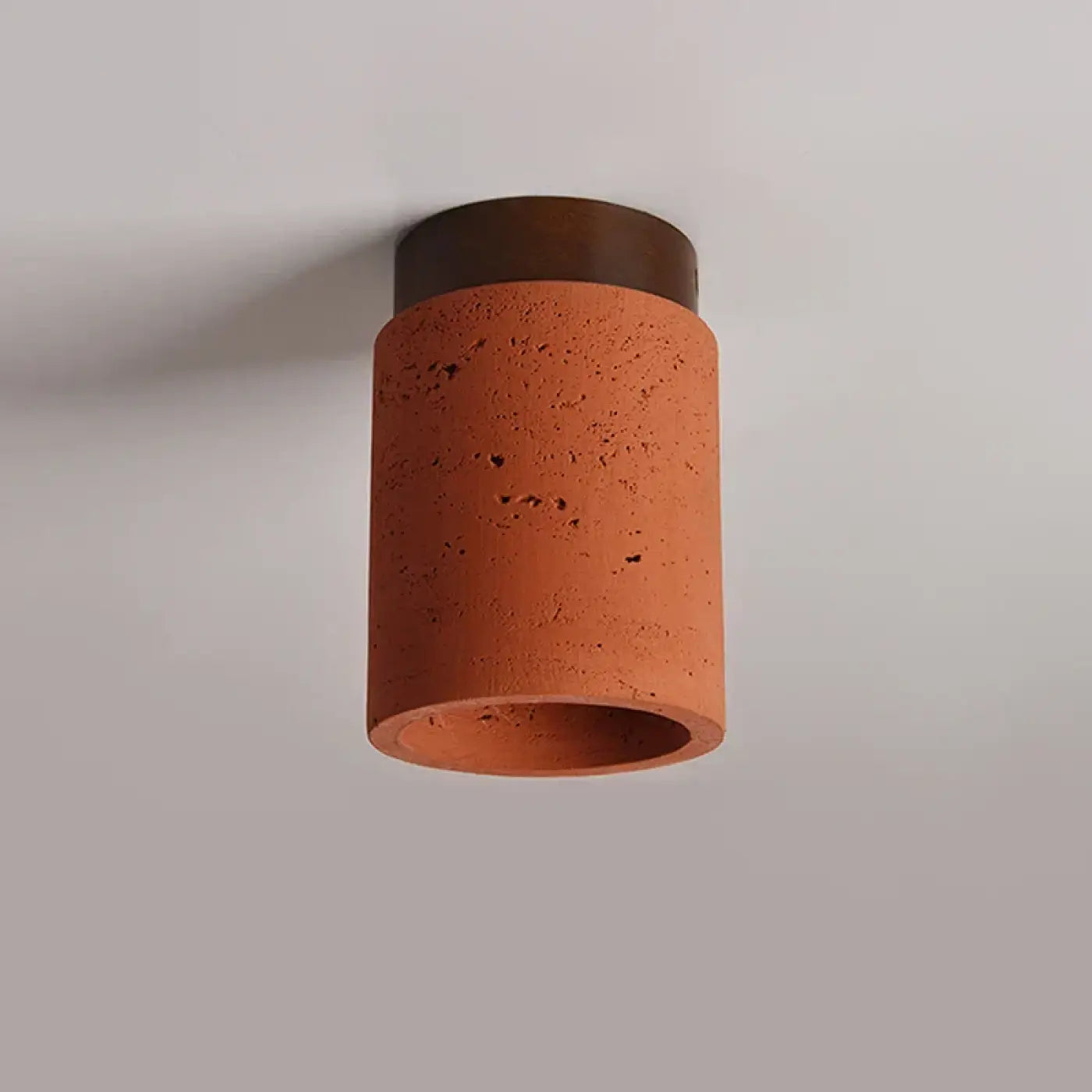 Plafonnier Béton Cylindre Couleur Terre - Dalumea - vue 4