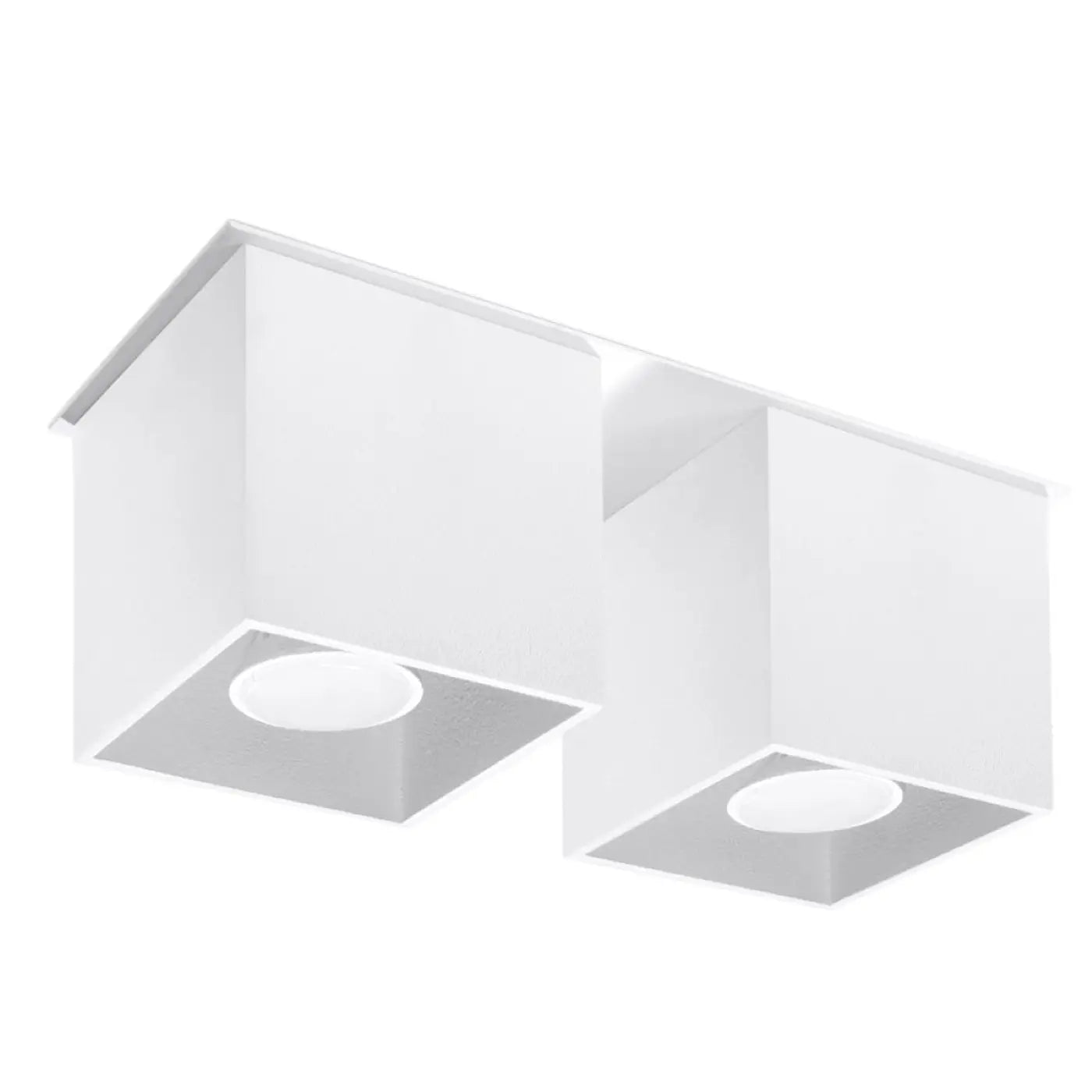 Plafonnier Double Spot Cubes Blanc - Dalumea - vue 4