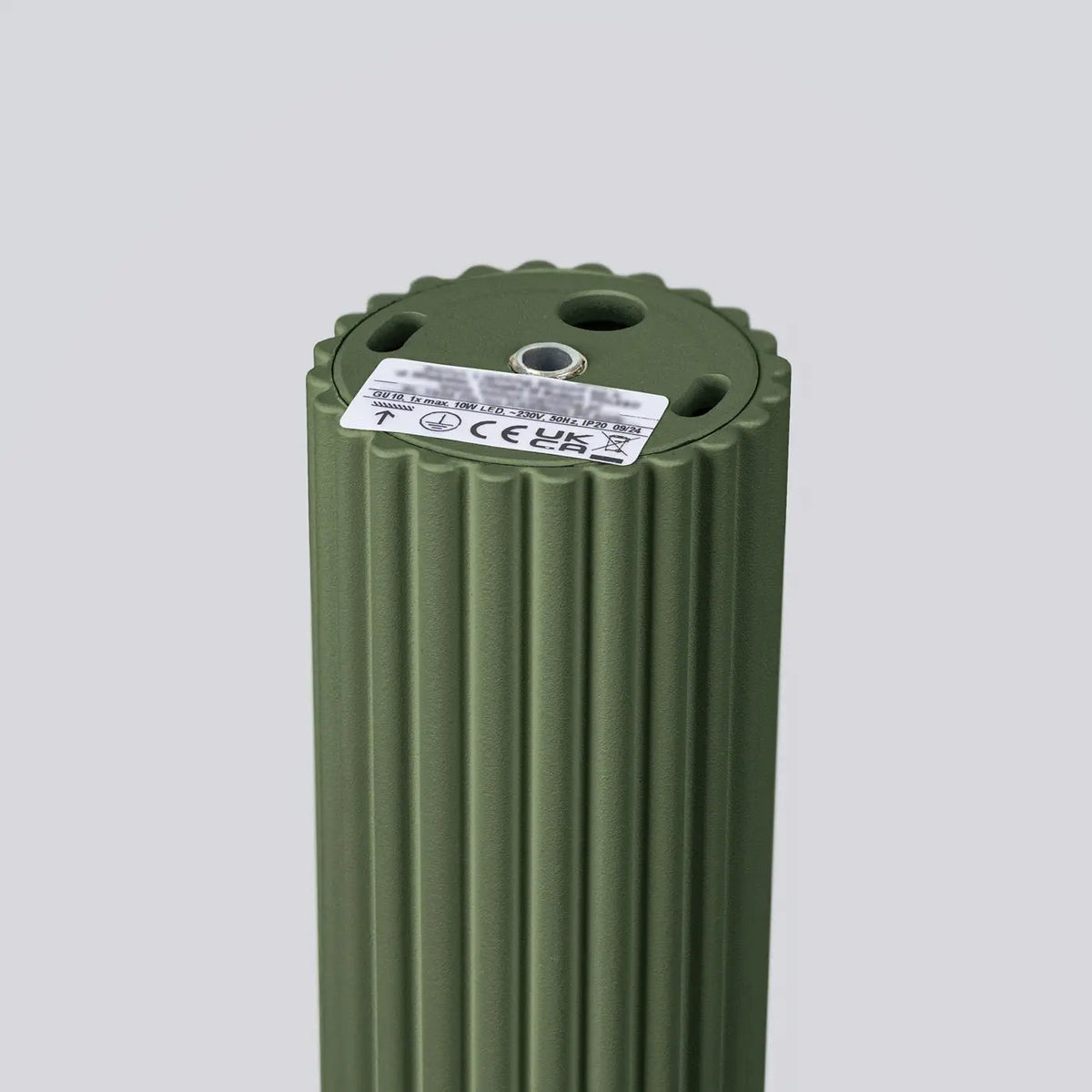 Plafonnier Cylindrique Cannelé Vert Olive - Dalumea - vue 3