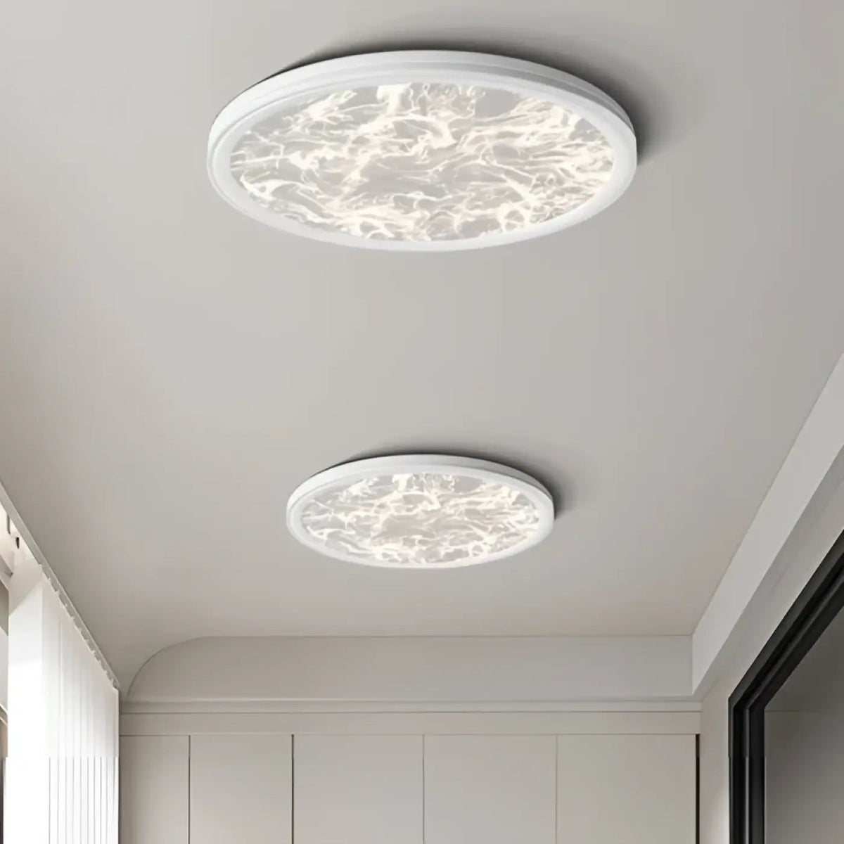 Plafonnier LED Rond Effet Marbre - Dalumea - vue 3