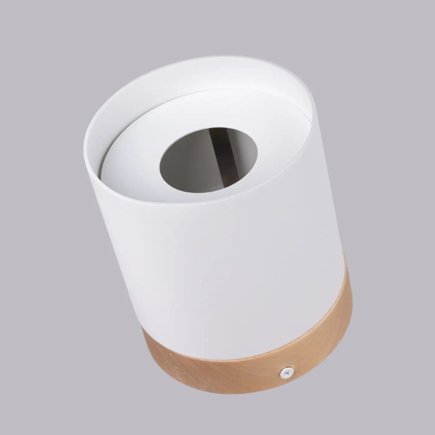 Plafonnier Bois Blanc Cylindrique LED - Dalumea - vue 7