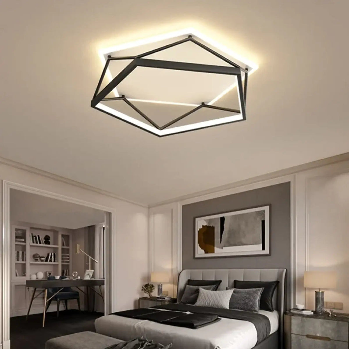 Plafonnier LED Géométrique Design Moderne