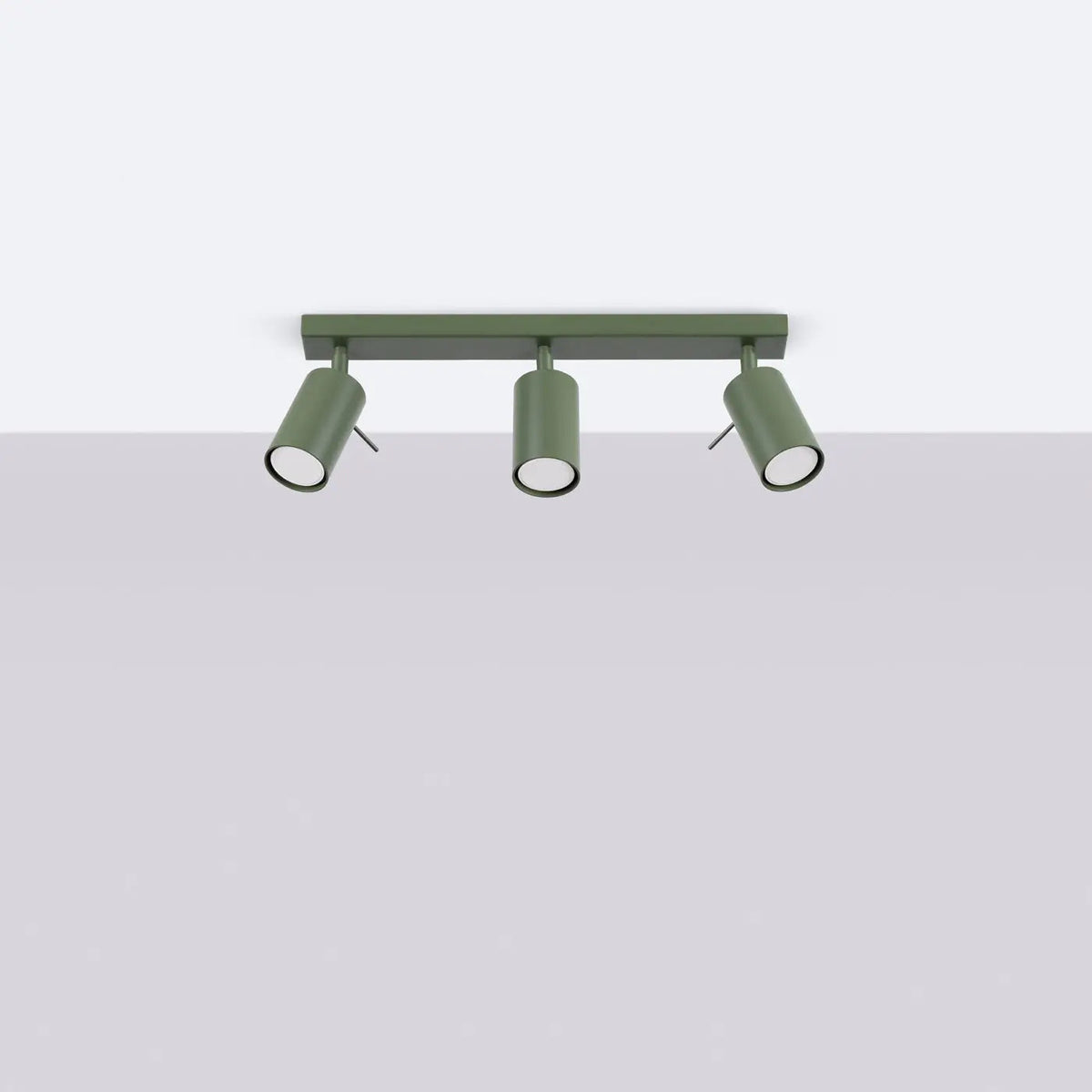 Plafonnier Rail 3 Spots Vert Olive