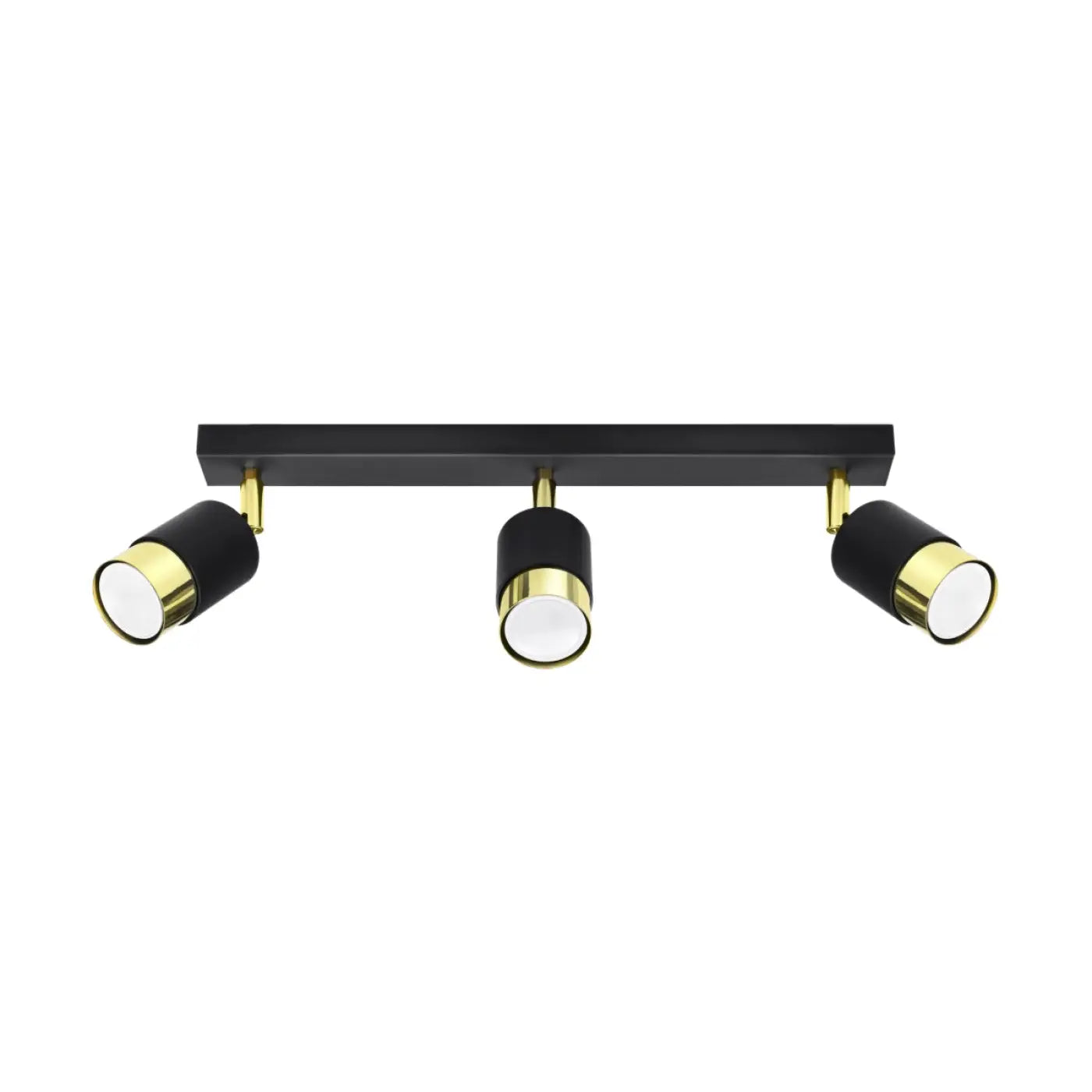 Plafonnier 3 Spots Orientables Noir Doré - Dalumea - vue 3