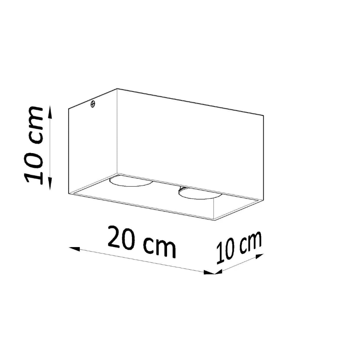 Plafonnier Double Spot Caisson Fixe Blanc - Dalumea - vue 8
